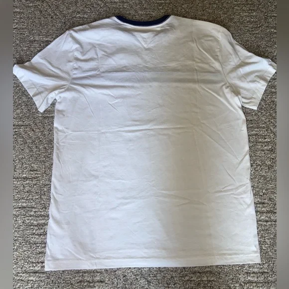 Tommy Hilfiger White Tee with Navy and Red Accents - Picture 8 of 8